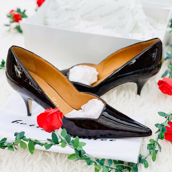 Bettye Muller Storie Leopard Patent Low Pumps - Picture 6 of 11